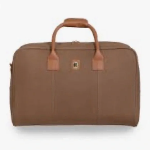 IT Luggage Brown Vintage Travel Bag with Leather/Suede Accents Vintage - Picture 13 of 14